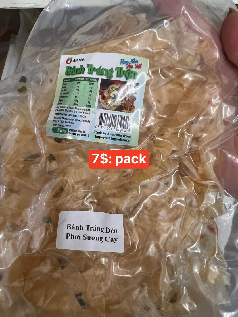 Bánh Tráng dẻo phơi sương cay