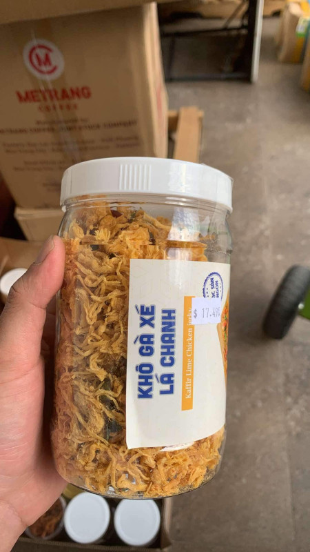 Khô gà xé lá chanh 18$