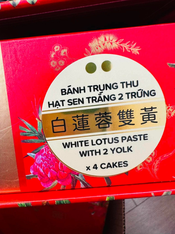 Bánh Trung Thu hạt sen trắng 2 trứng