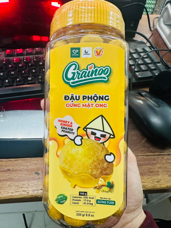 Đậu phộng gừng mật ong
