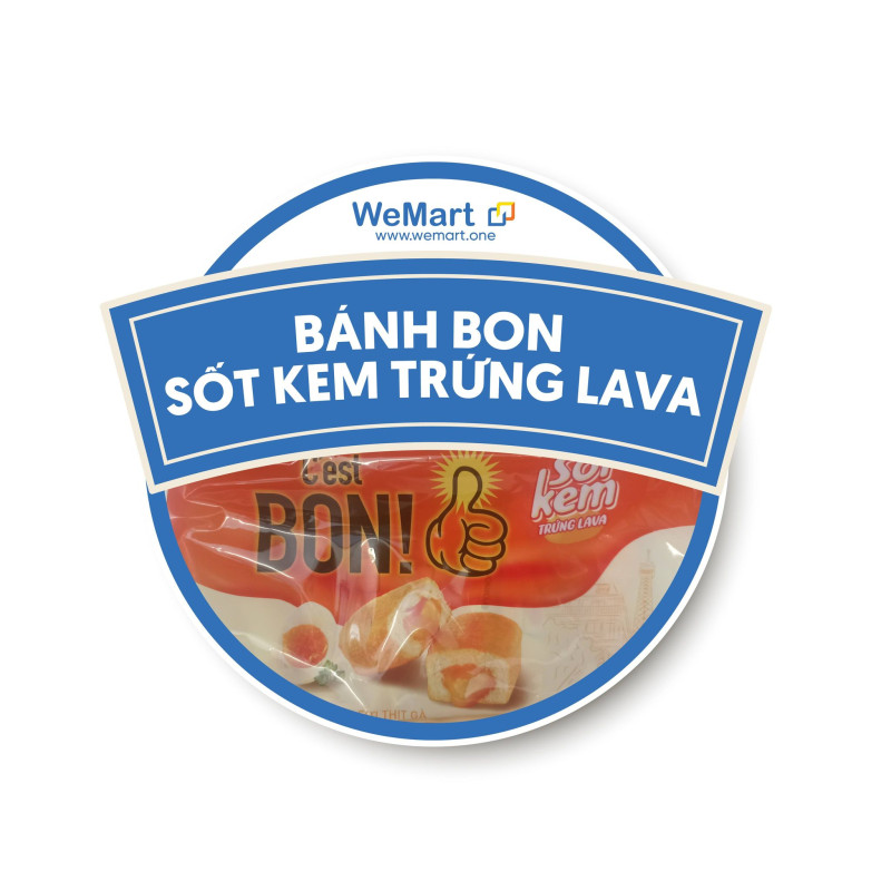 Bánh Bon sốt kem trứng Lava