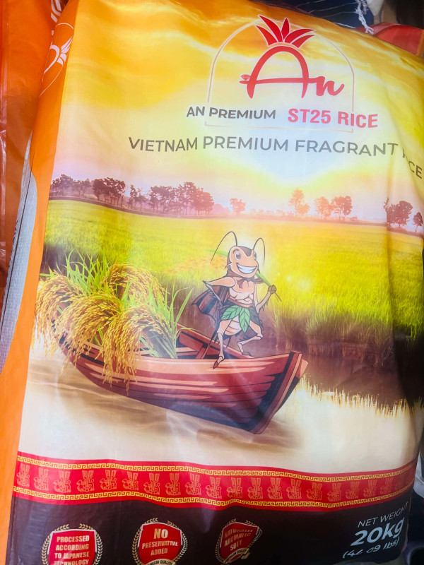 Gạo ST25 An premium 68$ 1 bao 20kg